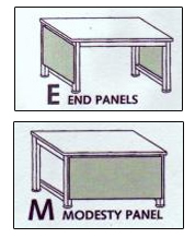 end panel and modesty panel